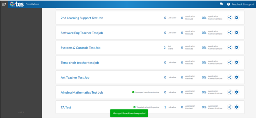 Staff Management managed recruitment requested