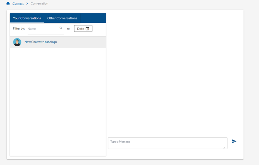 Staff Management press the paper aeroplane sign to send