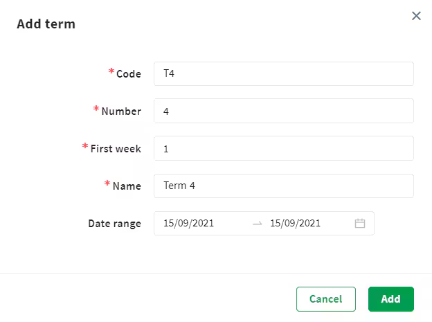 Add term details