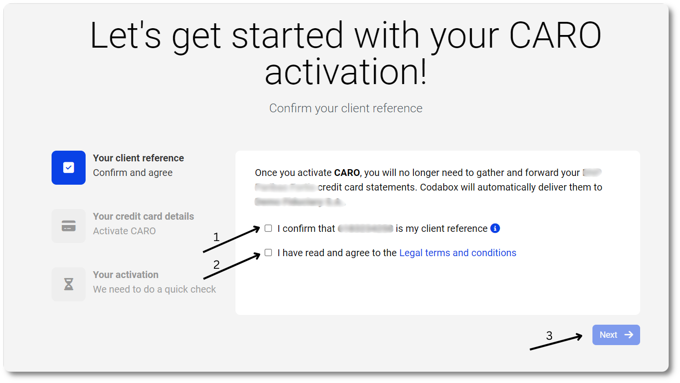 Consent by cardholder: welcome