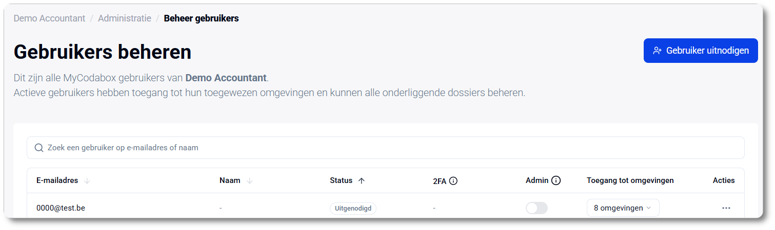 Overzicht: gebruikers beheren