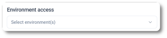 Grant or limit access to environments