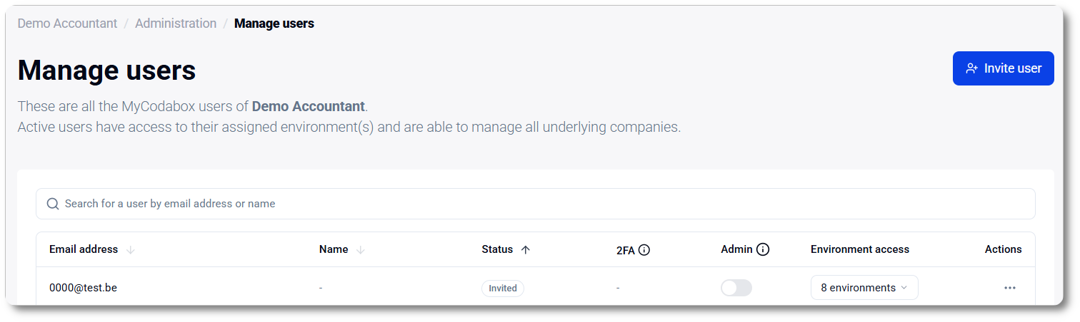 Manage users: overview