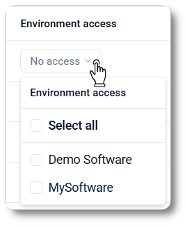 Grant or limit access to environments