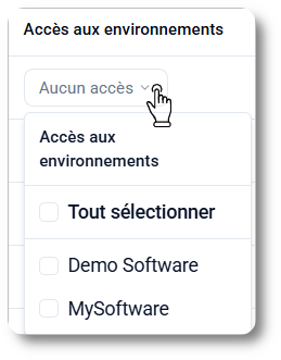 Limiter ou accorder l'accès aux environnements