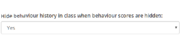 Class Charts hide behaviour history in class