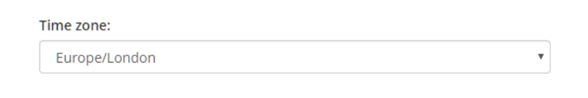 Class Charts time zone dropdown