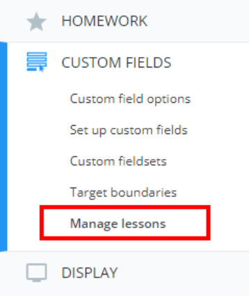 Class Charts Manage lessons