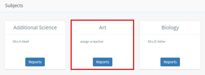Class Charts added subject