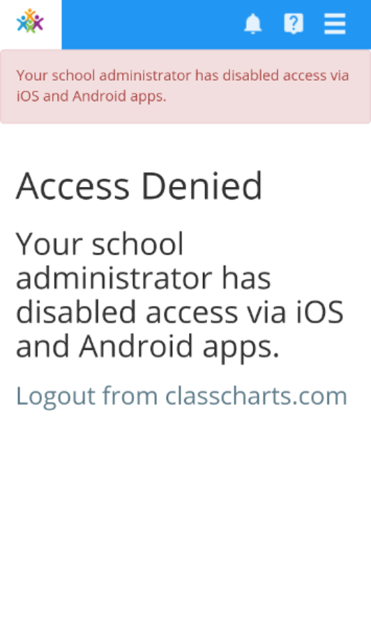 Class Charts access denied