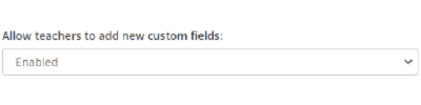 Class Charts allow teachers to add new custom fields