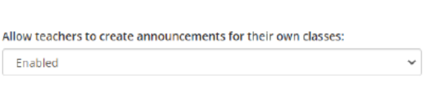 Class Charts allow teachers to create announcements for their own classes