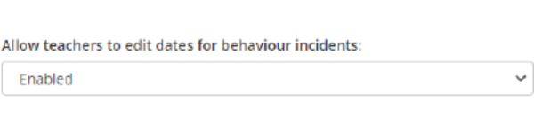 Class Charts allow teachers to edit dates for behaviour incidents
