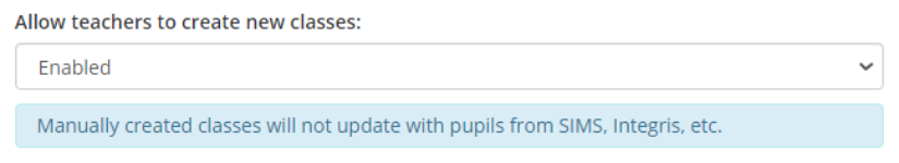 Class Charts allow teachers to create new classes