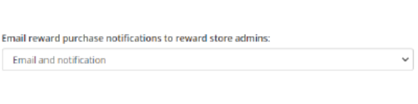 Class Charts email reward purchase notifications to reward store admins