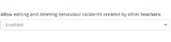 Class Charts allow editing and deleting behaviour incidents created by other teachers