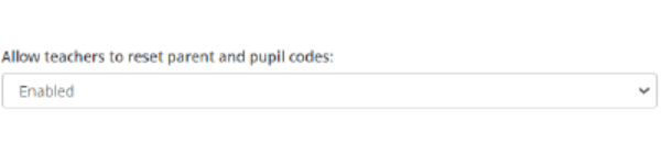 Class Charts allow teachers to reset parent and pupil codes