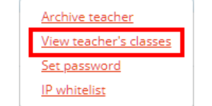 Class Charts view teacher button