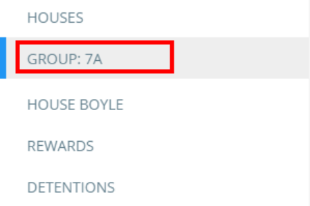 Class Charts tutor group in menu