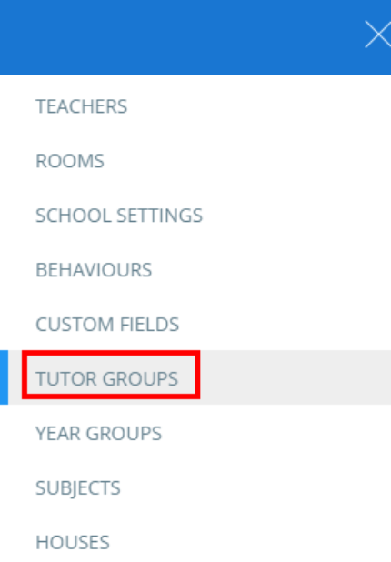 Class Charts tutor groups menu button