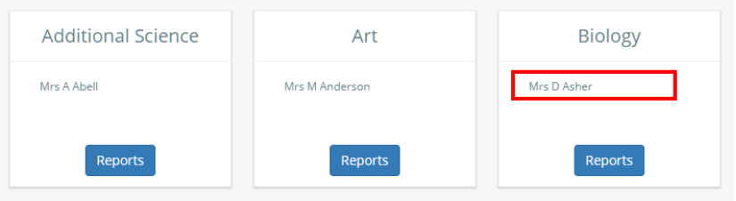 Class Charts subjects tutor assigned