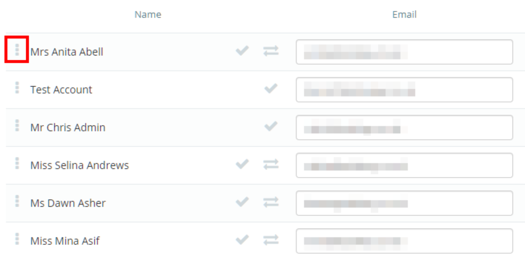 Class Charts staff 3 dots menu