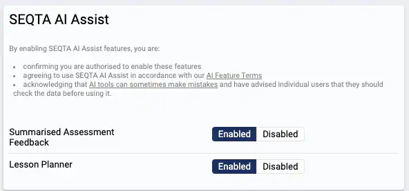 SEQTA AI App Settings.png