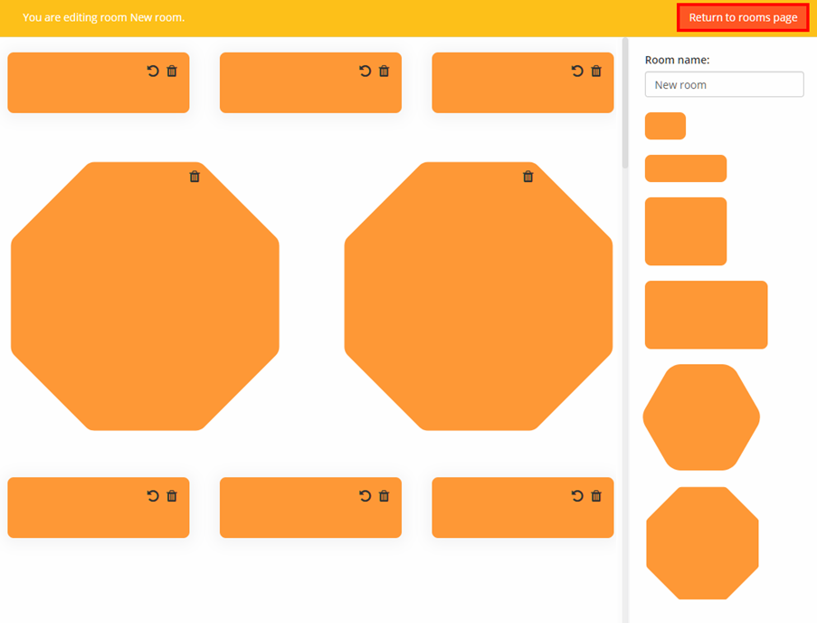 Class Charts return to rooms page button