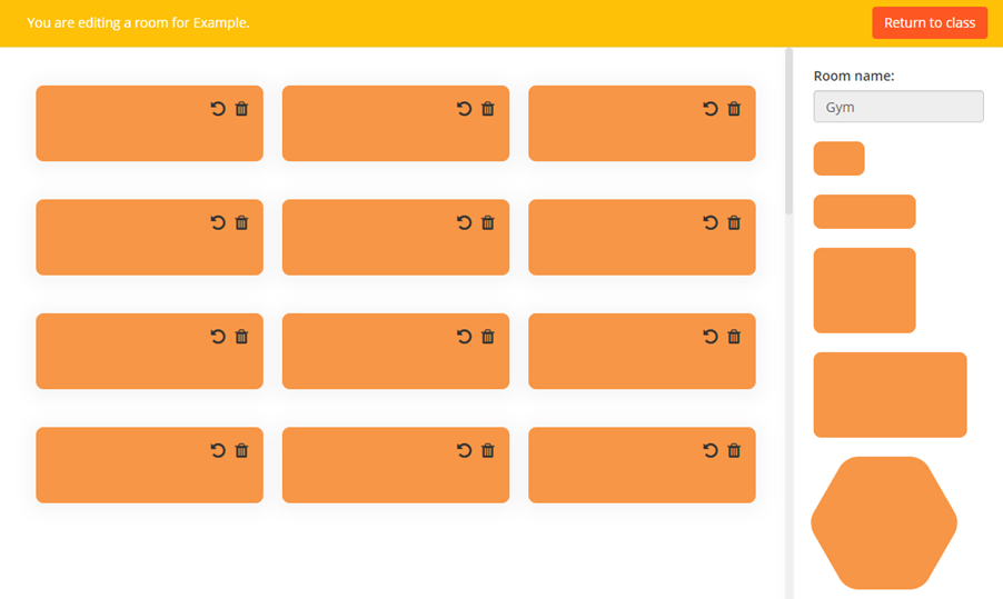 Class Charts return to class button