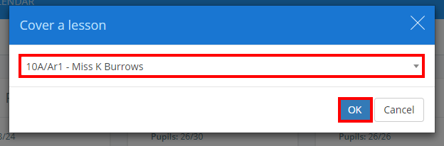 Class Charts cover a lesson popup