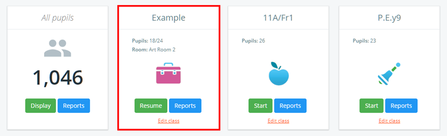 Class Charts new class