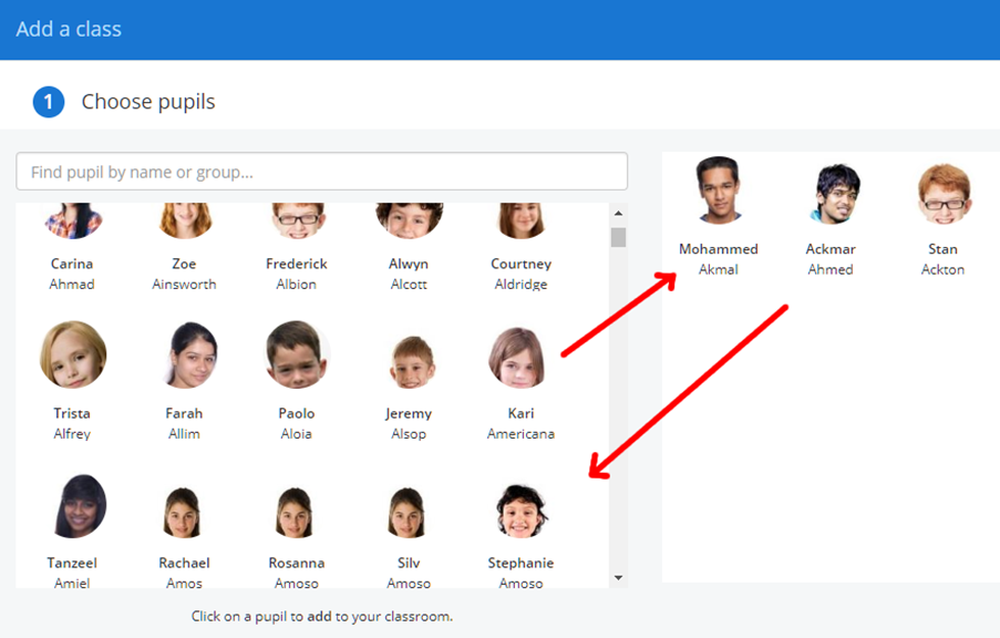 Class Charts add pupils to class