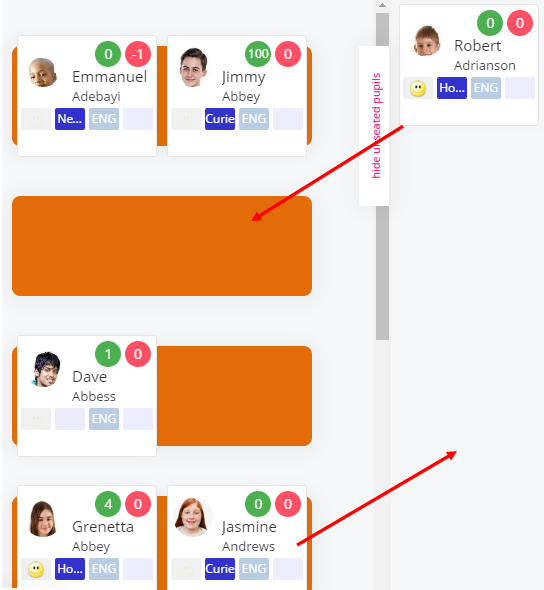 Class Charts unseated pupils list