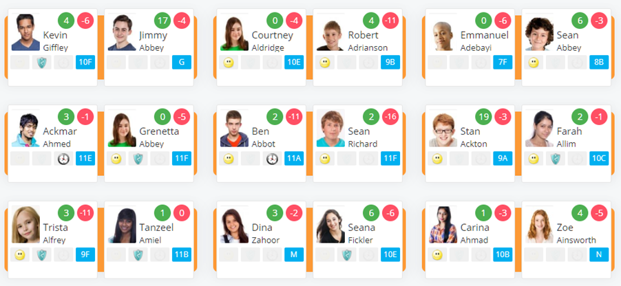 Class Charts rearranged seating plan