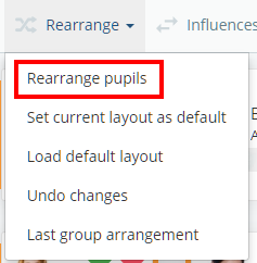 Class Charts rearrange pupils button