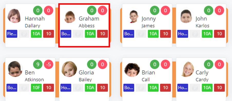 Class Charts note select pupil