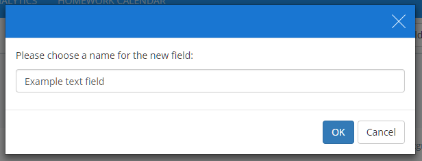 Class Charts add text field