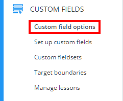 Class Charts custom field options