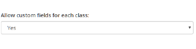 Class Charts allow custom fields for each class