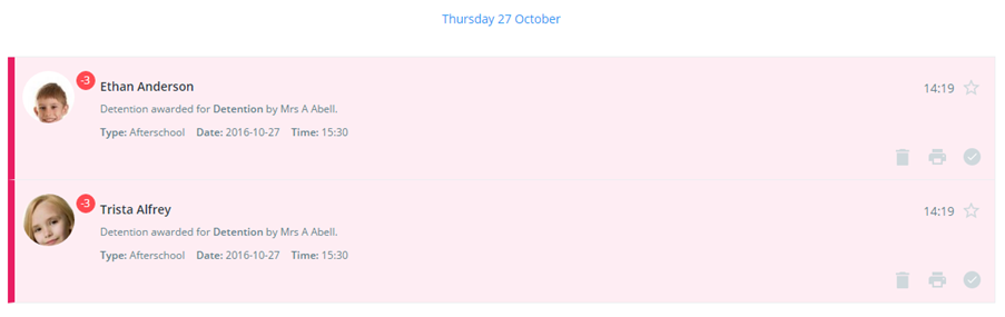 Class Charts detention activity field