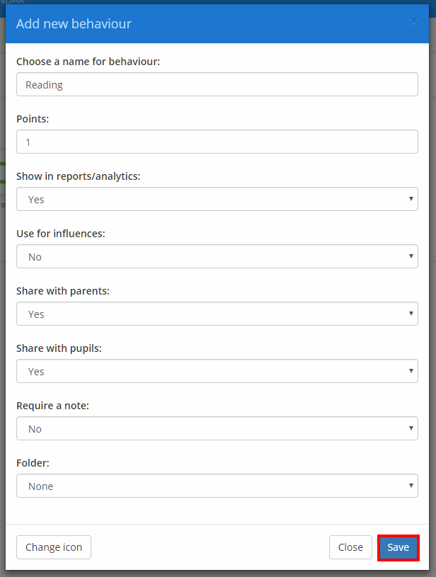 Class Charts add new behaviour