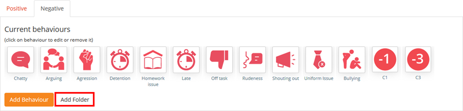 Class Charts add folder button