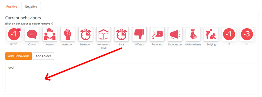 Class Charts add behaviours to a folder