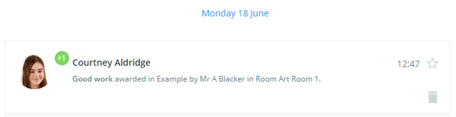 Class Charts behaviour in activity feed