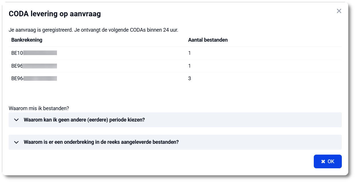 Overzicht van de te leveren bestanden 