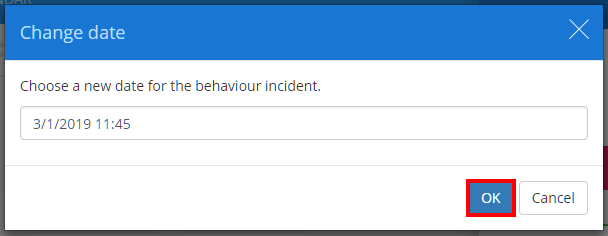 Class Charts change behaviour date popup