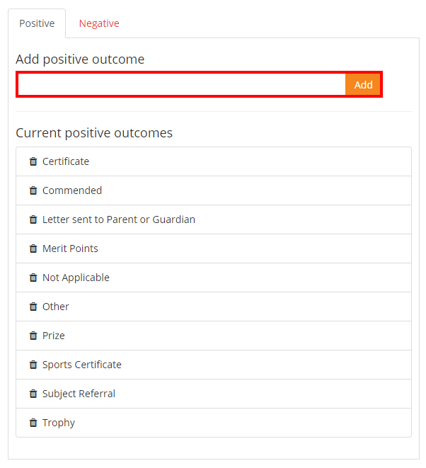 Class Charts add positive outcome