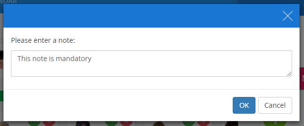 Class Charts save note popup