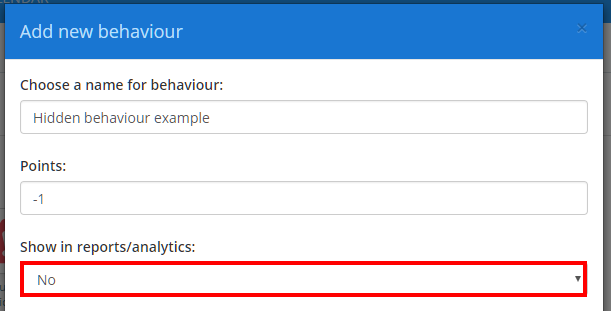 Class Charts add behaviour hide in reports