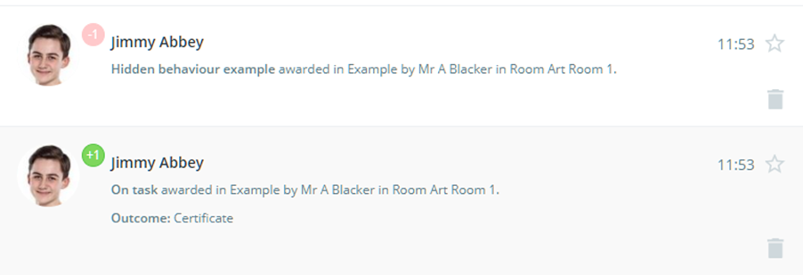 Class Charts hidden behaviour example